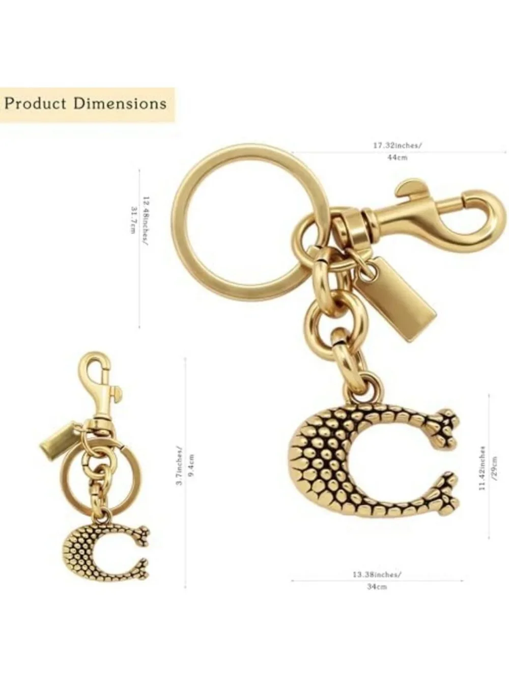 Versatile Bag Chain Charm Set | Decorative Purse Extender & C Charm Accessory